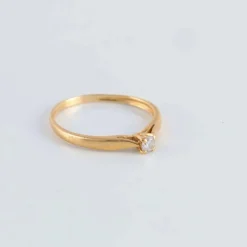 Bague Solitaire or jaune Diamant 0.10ct