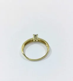 Bague Solitaire Or Jaune Diamant 0.14ct