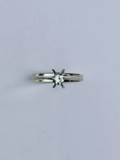 Bague Solitaire Or Jaune Diamant 0.16ct
