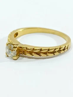 Bague Solitaire Or Jaune Diamant 0.30ct