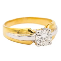 Bague Solitaire Or jaune Diamant