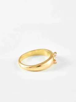 Bague Solitaire or jaune et diamant