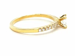 Bague Solitaire Or jaune Diamant