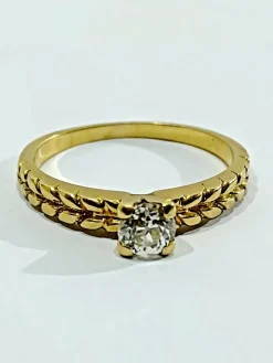 Bague Solitaire Or Jaune Diamant 0.30ct