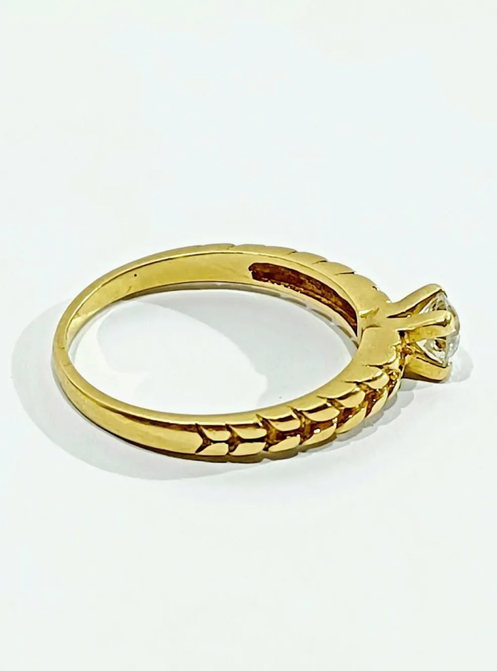 Bague Solitaire Or Jaune Diamant 0.30ct
