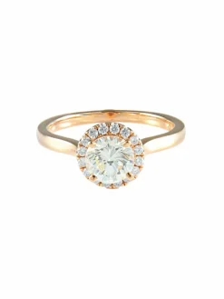 Bague Solitaire Or rose Diamants