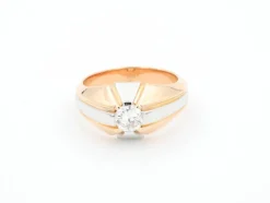 Bague Solitaire Or rose Diamant