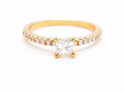 Bague Solitaire Or rose Diamant