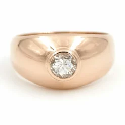 Bague Solitaire Or rose Diamant