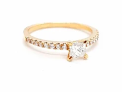 Bague Solitaire Or rose Diamant