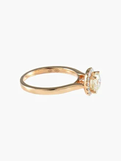 Bague Solitaire Or rose Diamants