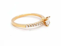 Bague Solitaire Or rose Diamant