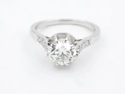 Bague Solitaire Platine Diamant