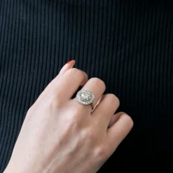 Bague solitaire platine diamant 2,20ct