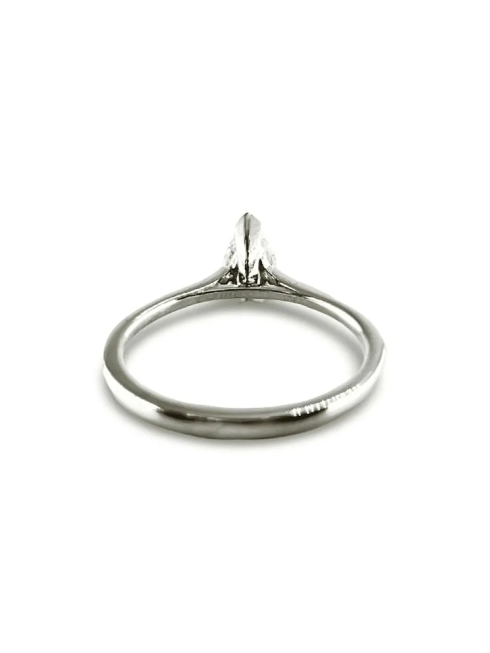 Bague solitaire platine diamant 0,45 ct