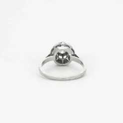 Bague solitaire platine et diamant