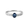Bague Solitaire Saphir 10 Diamants