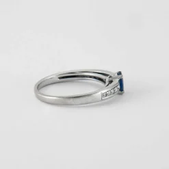 Bague Solitaire Saphir 10 Diamants