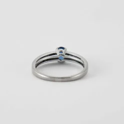 Bague Solitaire Saphir 10 Diamants