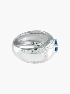 BAGUE SOLITAIRE SAPHIR OR GRIS