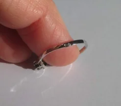 Bague solitaire saphir or blanc et platine