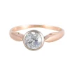 Bague Solitaire serti clos taille ancienne