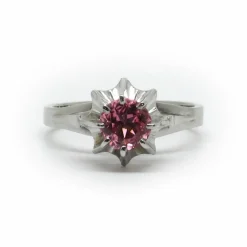 Bague Solitaire Tourmaline Rose