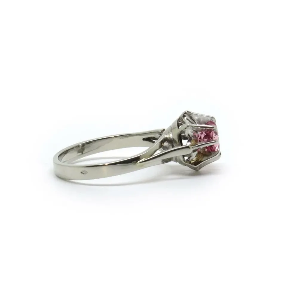 Bague Solitaire Tourmaline Rose