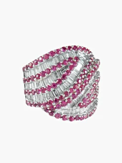 Bague Spinelles et Diamants