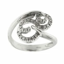 Bague spirale avec diamants