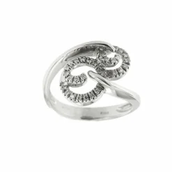 Bague spirale avec diamants
