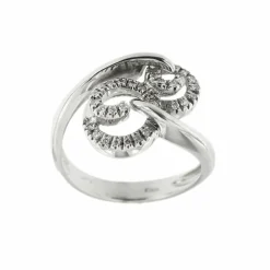 Bague spirale avec diamants