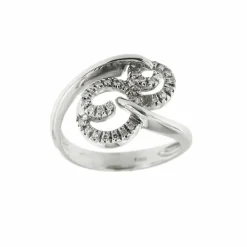 Bague spirale avec diamants