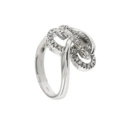 Bague spirale avec diamants