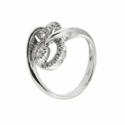Bague spirale avec diamants