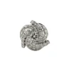 Bague spirale en or blanc avec diamant