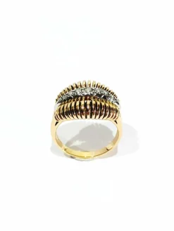 Bague Spirales or et Diamants