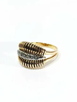 Bague Spirales or et Diamants