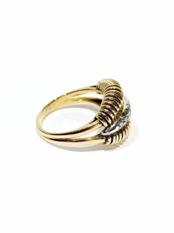Bague Spirales or et Diamants