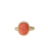 Bague style antique camée corail