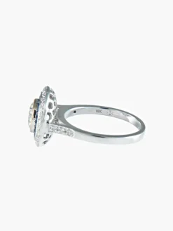 Bague style Art Déco diamants et saphirs