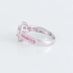 Bague style Art Déco Rubis Diamants
