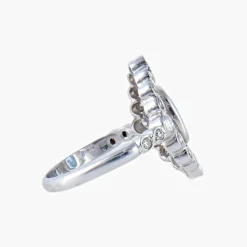 Bague style art déco Saphir Diamants