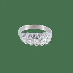 Bague Style Jarretière 5 Diamants