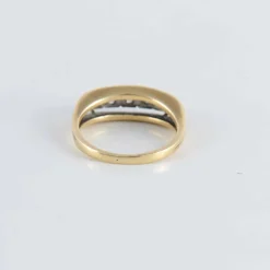 Bague style jarretière 5 Diamants