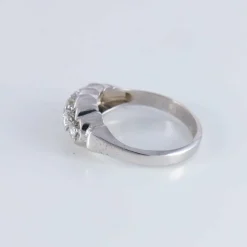 Bague Style Jarretière 5 Diamants