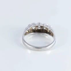 Bague Style Jarretière 5 Diamants