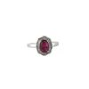 Bague style Marguerite Rubis Diamants