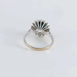 Bague style Marguerite Saphir Diamants