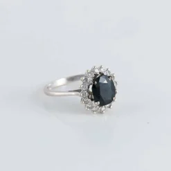 Bague style Marguerite Saphir Diamants